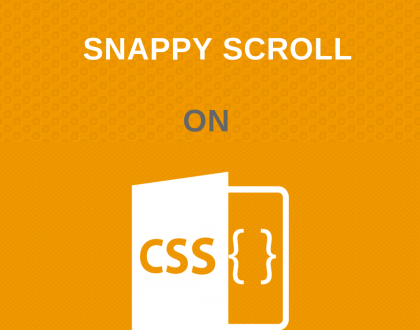 Snappy Scroll - New feature in CSS